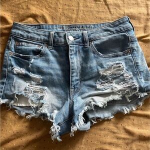 American eagle high rise denim shorts